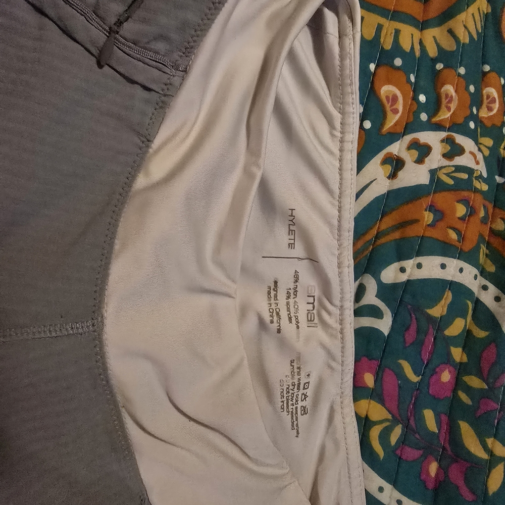 Hylete Gray/White Workout Shorts - Picture 2 of 3